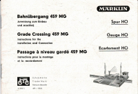 Märklin 459MG H0 Gebrauchsanleitung für Bahnübergang Ausgabe 06/53