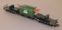 Märklin 4617 H0 Tiefladewagen mit Trafo TrafoUnion grün, DB, OVP