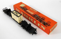 Märklin 4618 H0 Tiefladewagen mit Kiste, DB, OVP