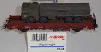 Märklin 4694 H0 Rungenwagen beladen mit einem 10t LKW, DB, OVP