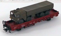 Märklin 4694 H0 Rungenwagen beladen mit einem 10t LKW, DB, OVP