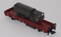 Märklin 4694 H0 Rungenwagen beladen mit einem 7t LKW, DB, OVP