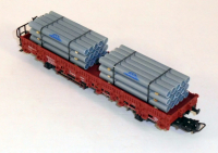 Märklin 4694 H0 Rungenwagen BN 3335018-1 bel. mit Linde Röhren