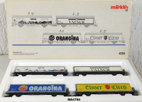 Märklin 4784 H0 Güterwagenset Migros, 4 Schiebewandwagen Hbis, SBB, OVP