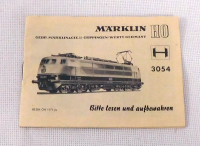 Märklin 68354 H0 Gebrauchsanleitung für E-Lok 3054 E03 Ausgabe 11/71