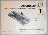 Märklin 68508 H0 Gebrauchsanleitung für DKW 5128/5207 Ausgabe 01/66