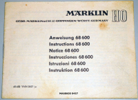 Märklin 68600 H0 Gebrauchsanleitung Anschluß der elektrischen Bahnen Ausgabe 04/57