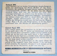 Märklin 68711 H0 Gebrauchsanleitung für Stellpult 7072 Ausgabe 02/64