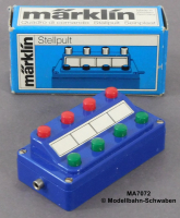 Märklin 7072 Stellpult zum Schalten von 4 zweispuligen Magnetartikeln, OVP