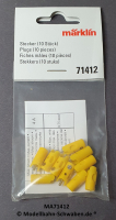 Märklin 71412 Stecker, gelb, Btl. mit 10 Stk