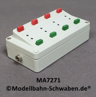Märklin 7271 Stellpult mit Rückmeldung zum Schalten von 4 zweispuligen Magnetartikeln