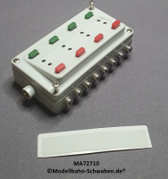 Märklin 72710 Stellpult mit Rückmeldung zum Schalten von 4 zweispuligen Magnetartikeln