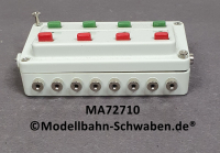 Märklin 72710 Stellpult mit Rückmeldung zum Schalten von 4 zweispuligen Magnetartikeln