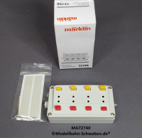 Märklin 72740 Schaltpult zum Verteilen eines Bahn- oder Lichtstromkreises auf 4 verschiedene Leitungen mit je 2 Anschlüssen. OVP