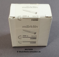 Märklin 74990 Gleisbefestigungsschrauben für C- und K-Gleis VPE 200 Stk. 1,6 x13