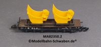 Märklin 82350.2 Z MINICLUB Schwerlast-Flachwagen m. 2 Baggerschaufeln, DB,