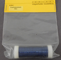 Mayerhofer 242533 Lackisolierter Kupferdraht, 0,15 mm Durchmesser, Spule 100 m, Blau