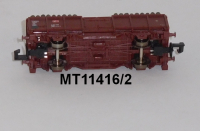 Minitrix 11416/2 N Offener Güterwagen, E035, mit Grubenholz, DB