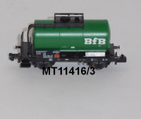 Minitrix 11416/3 N Kesselwagen, BfB, grün, DB