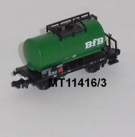 Minitrix 11416/3 N Kesselwagen, BfB, grün, DB