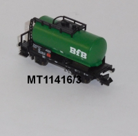 Minitrix 11416/3 N Kesselwagen, BfB, grün, DB