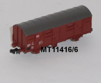 Minitrix 11416/6 N Gedeckter Güterwagen, Gs 212, braun, DB
