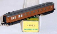 Minitrix 13183 N Speisewagen Mitropa braun mit Innenbeleuchtung