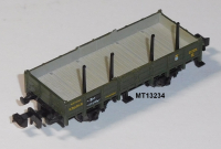 Minitrix 13234 N Niederbordwagen mit Rungen, K.Bay.Sts.B, OVP