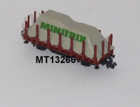 Minitrix 13266/1 N Rungenwagen, Klm 441, Plane (hellgrau) Minitrix