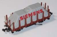 Minitrix 13266 N Rungenwagen mit Plane, Siemens, DB, OVP