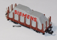 Minitrix 13266 N Rungenwagen mit Plane, Siemens, DB, OVP