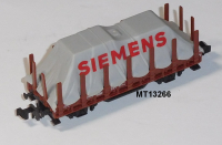 Minitrix 13266 N Rungenwagen mit Plane, Siemens, DB, OVP