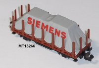 Minitrix 13266 N Rungenwagen mit Plane, Siemens, DB, OVP