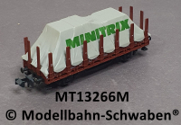 Minitrix 13266M N Rungenwagen, Klm 441, Plane (hellgrau) Minitrix