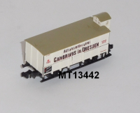 Minitrix 13442 N Kühlwagen mit Brhs, Actienbierbrauerei GAMBRINUS in DRESDEN, K.Sächs.Sts.E.B.