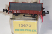 Minitrix 13670 N Niederbordwagen Erfurt, Xw, DR, OVP