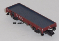 Minitrix 15042-3 N Niederbordwagen unbeladen aus Jahrhundertset, DR, OVP