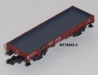 Minitrix 15042-3 N Niederbordwagen unbeladen aus Jahrhundertset, DR, OVP