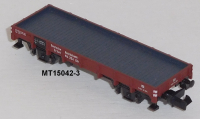 Minitrix 15042-3 N Niederbordwagen unbeladen aus Jahrhundertset, DR, OVP