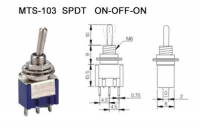 MTS-103 Miniatur Kipp Schalter ON-OFF-ON 1-pol 3 Pin