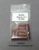 MUBN 2,1 mm Muffe, Braun