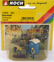 Noch 11570 H0 Baustelle mit Figuren, Dixi, Zubehör, OVP