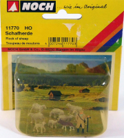Noch 11770 H0 Schafherde mit Schäfer, Hütehund, Schafen, OVP