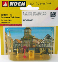 Noch 32860 N Diverse Zeichen, Telefonzelle, Briefkasten, OVP