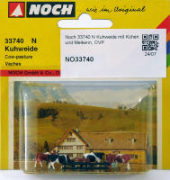 Noch 33740 N Kuhweide mit Kühen und Melkerin, OVP