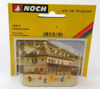 Noch 43610 Z Telefonzelle mit Figuren, Bank, Verkehrszeichen, OVP