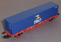 Piko 57706 H0 Containertragwagen bel.m. Container P&O, DB, OVP
