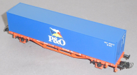 Piko 57706 H0 Containertragwagen bel.m. Container P&O, DB, OVP