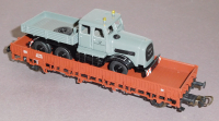 Piko 72018 H0 Rungenwagen Rmms33, bel.m. LKW Kaelble Wg.Nr. 431 918, DB, OVP