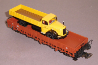 Piko 72029 H0 Rungenwagen Rmms33, bel.m. LKW Deutsche Post.Nr. 431 233, DB, OVP